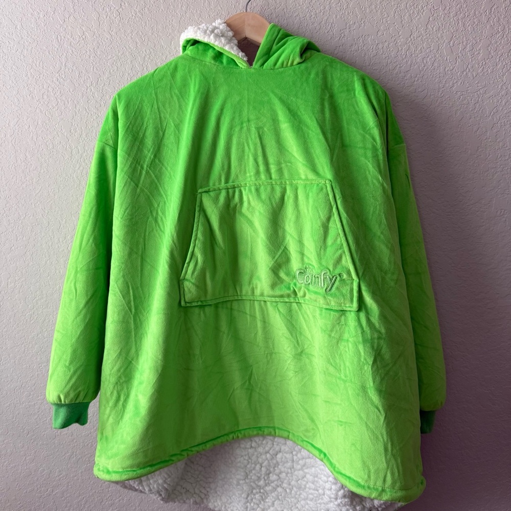 Kids Comfy Bright‎ Green Hooded Pullover